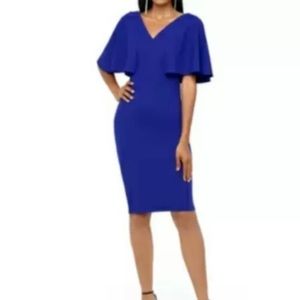 Betsy & Adam Flutter Sleeve dress